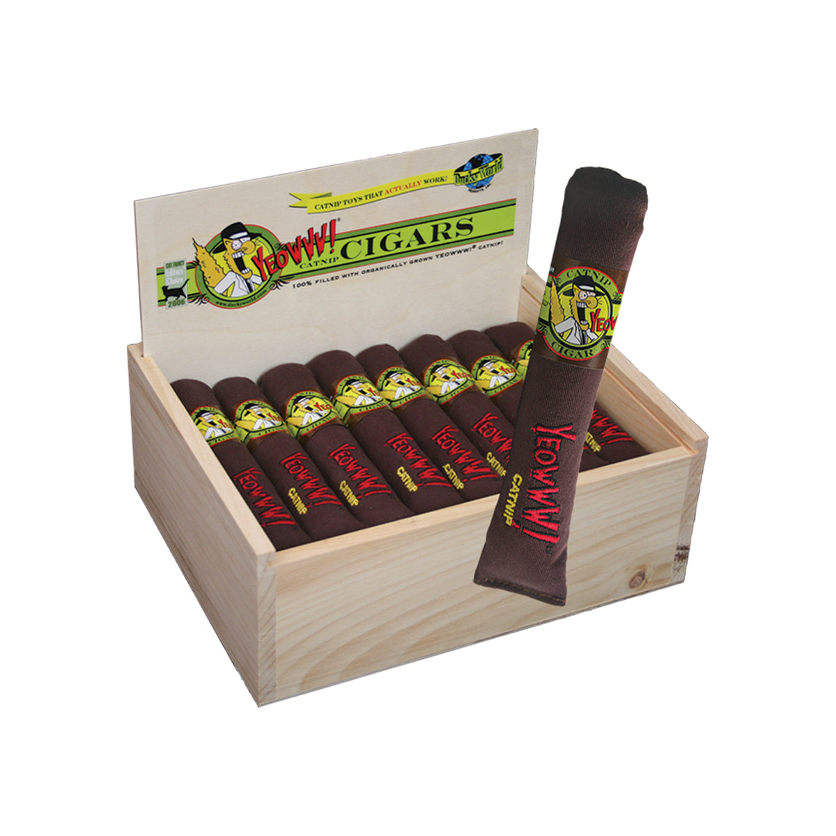 24 Cigars w/Birch Wood Box