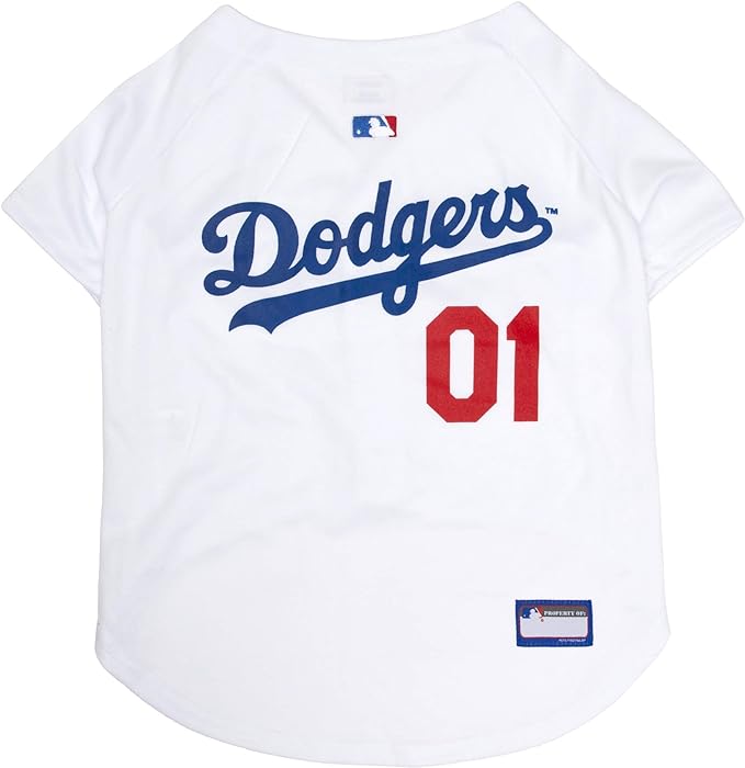 Los Angeles Dodgers Dog Jersey - White - Image 5