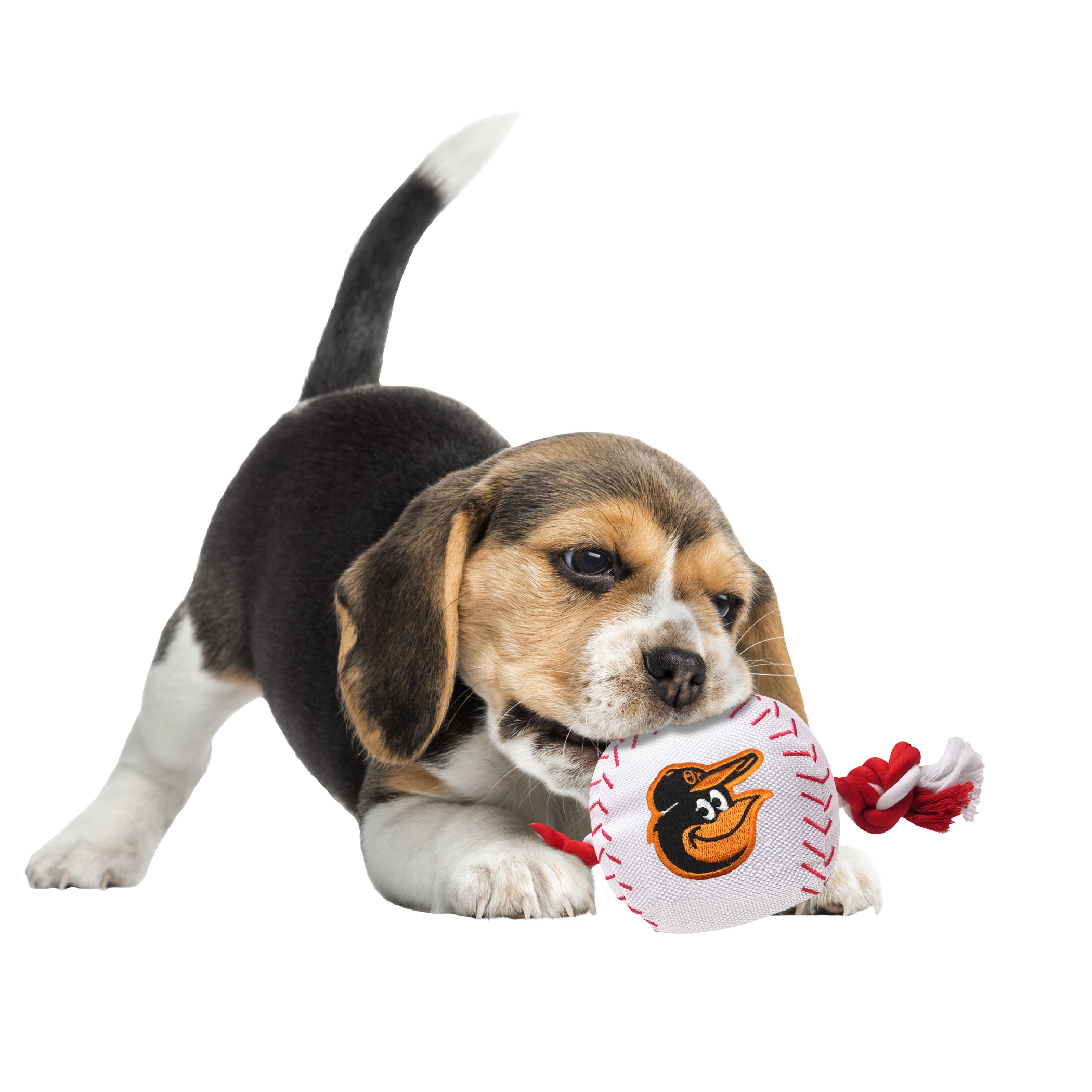 Baltmore Orioles Baseball Toy - Nylon w/rope - Image 2