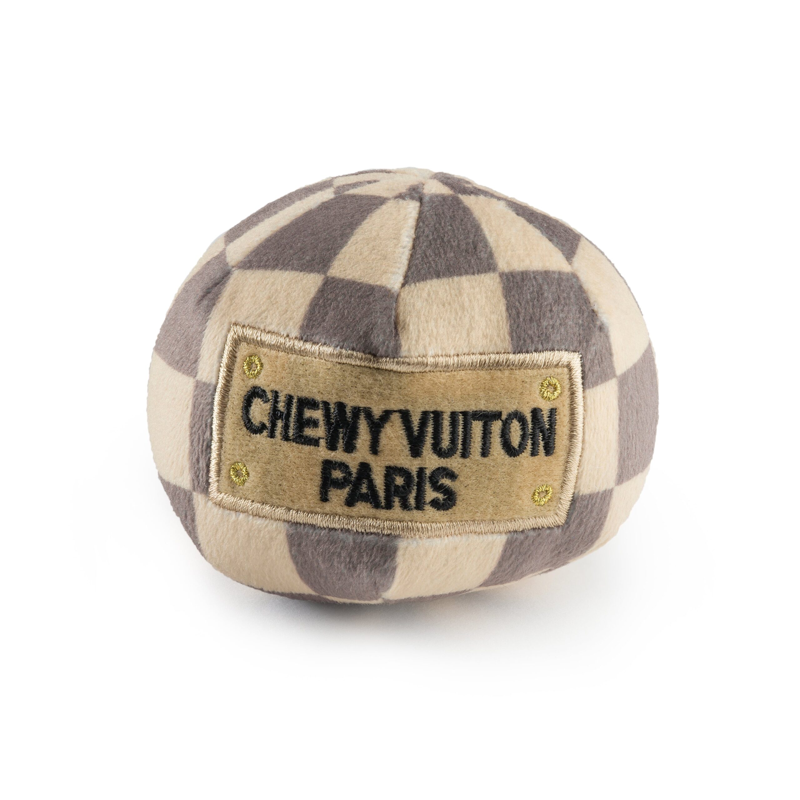 Checker Chewy Vuiton Plush Ball Toy by Haute Diggity Dog - Image 4