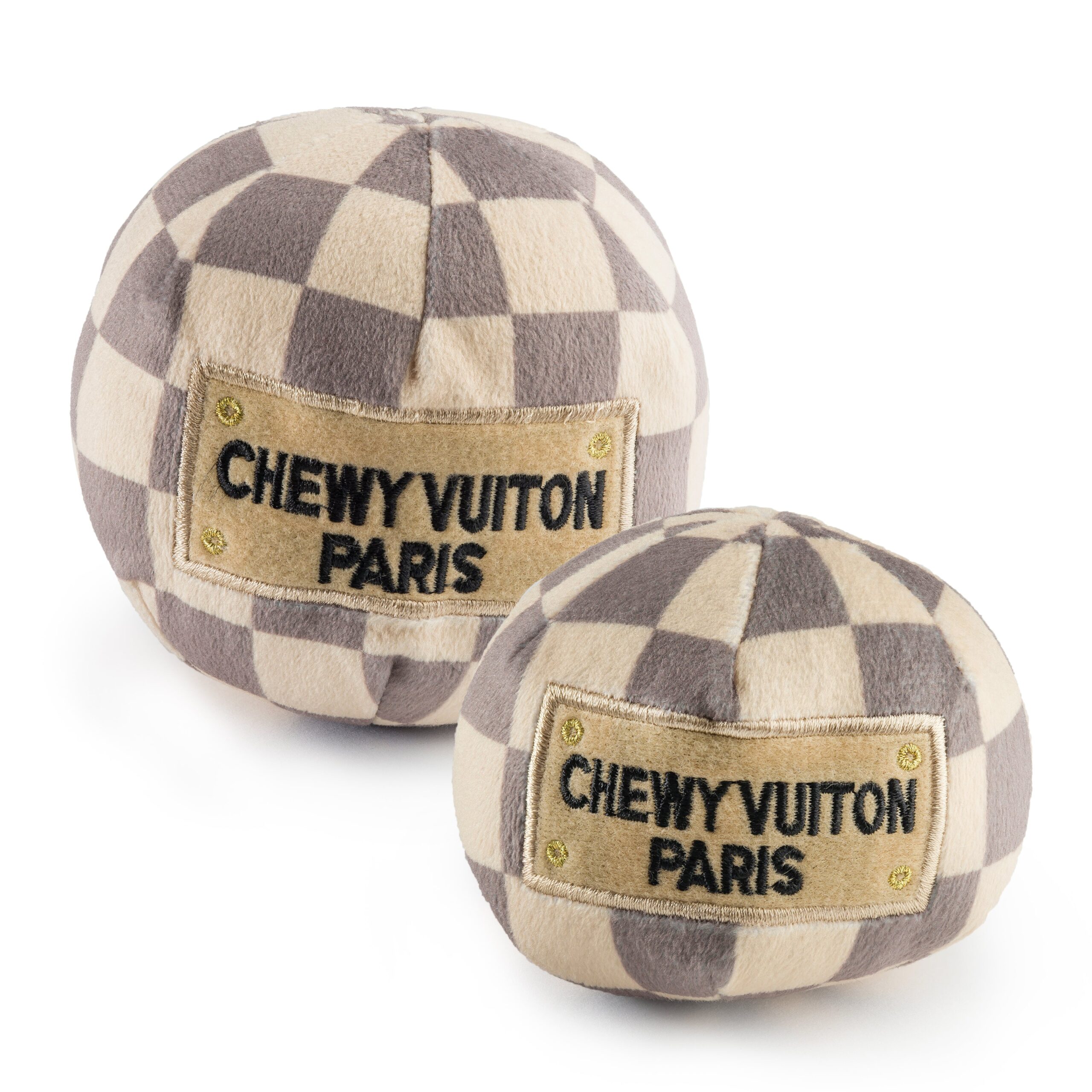Checker Chewy Vuiton Plush Ball Toy by Haute Diggity Dog - Image 5