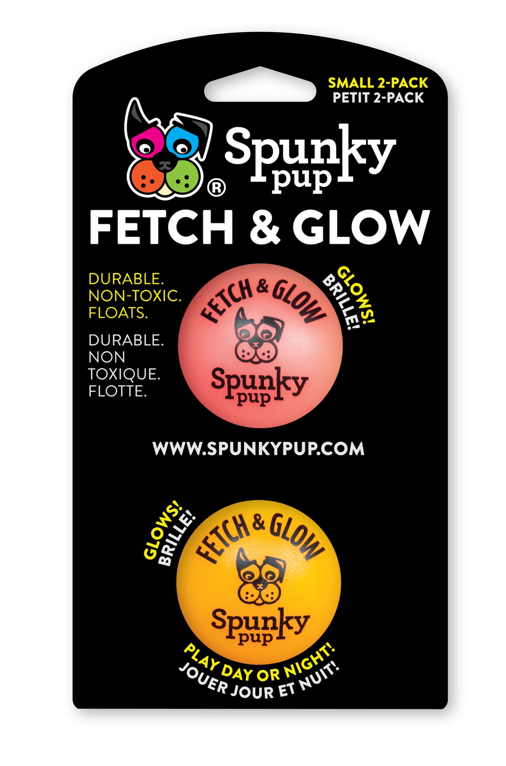 Spunky Pup Small Fetch & Glow Ball - 2 pk - Image 7
