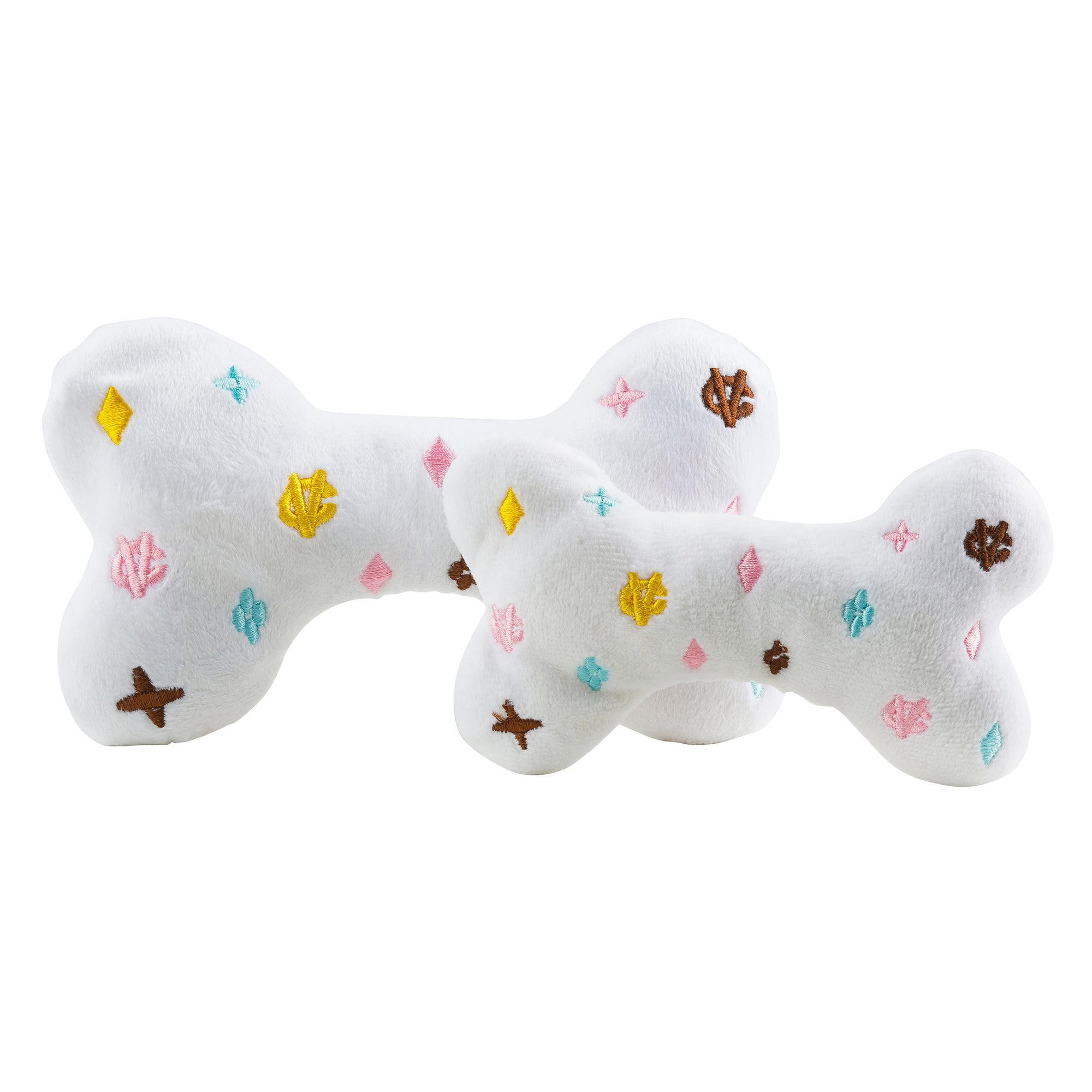 White Chewy Vuiton Bone Toy by Haute Diggity Dog - Image 2