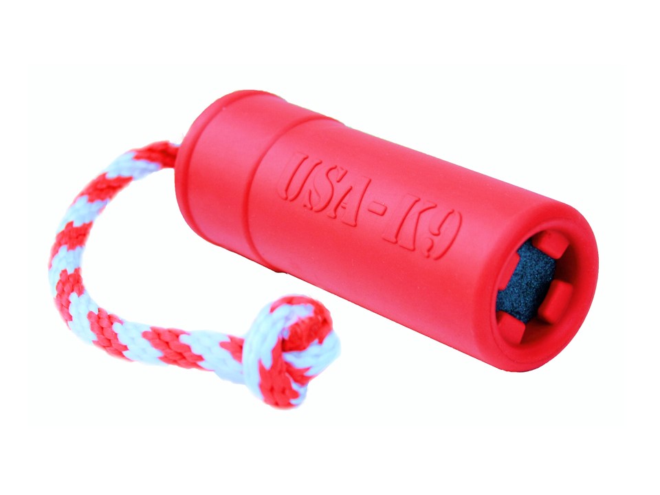 SodaPup USA-K9 Firecracker Floating Training Dummy | K9 Handler Reward Toy Red USA Made