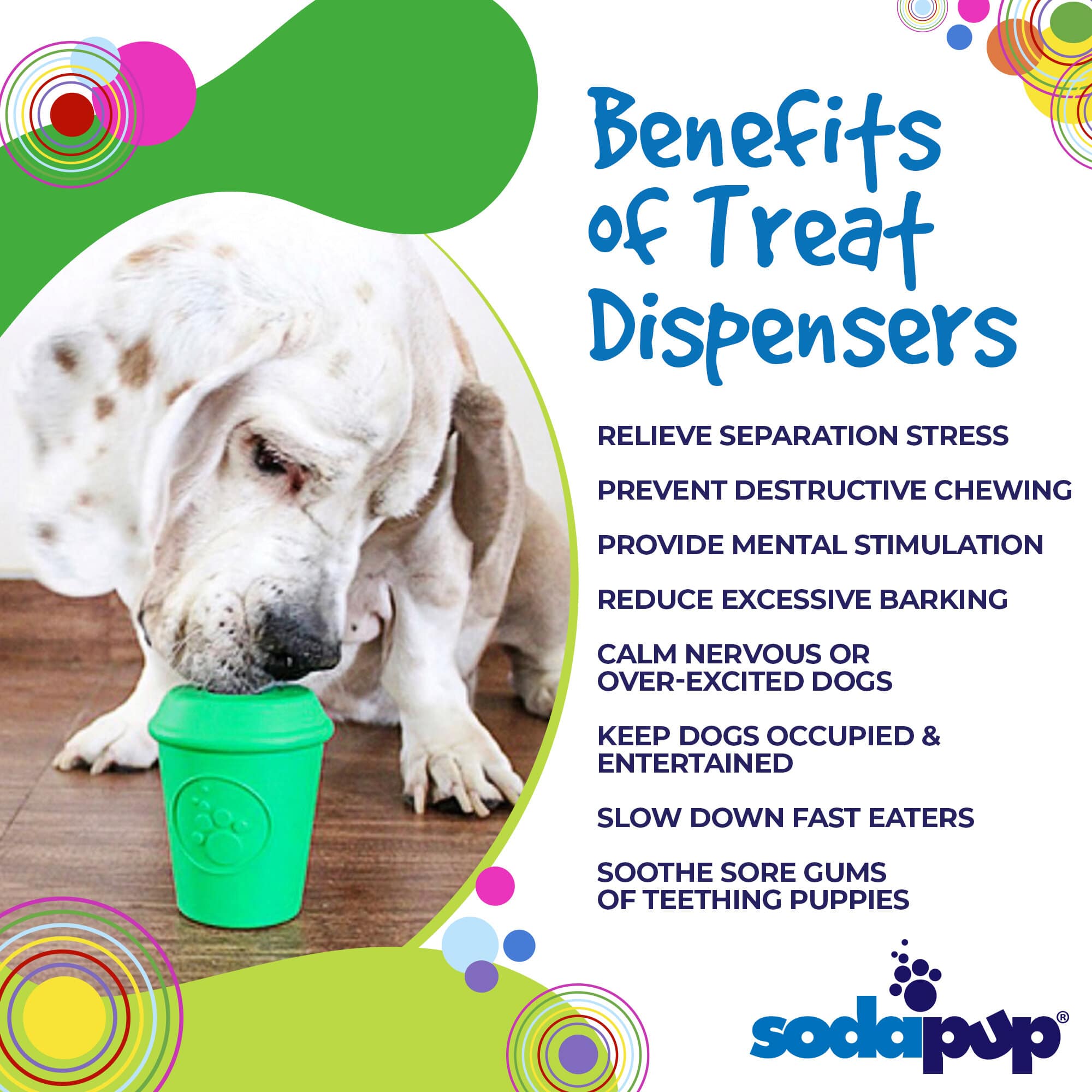 SodaPup Coffee Cup Rubber Dog Chew Toy Power Chewers | Treat Dispenser USA Made