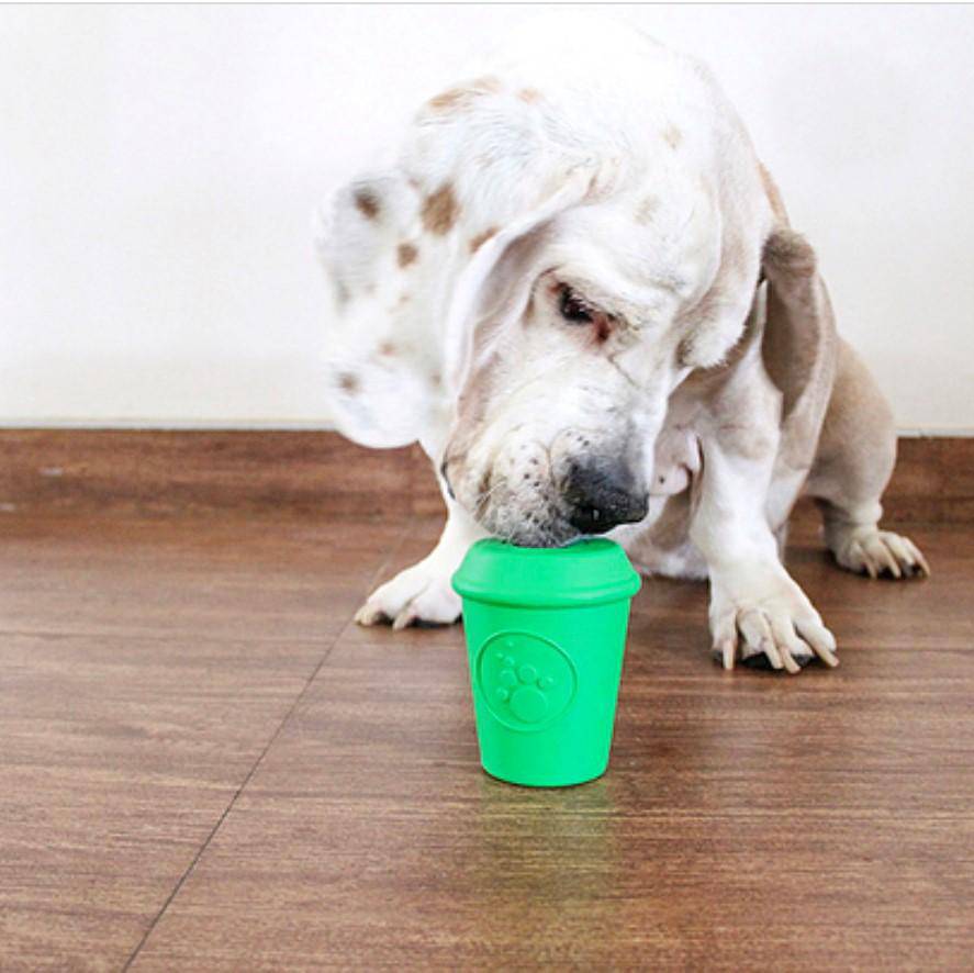 SodaPup Coffee Cup Rubber Dog Chew Toy Power Chewers | Treat Dispenser USA Made