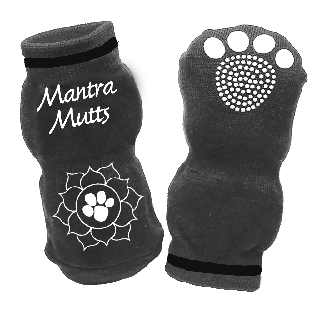 Mantra Muttsocks - Grey - Lotus Paw - 4 Socks