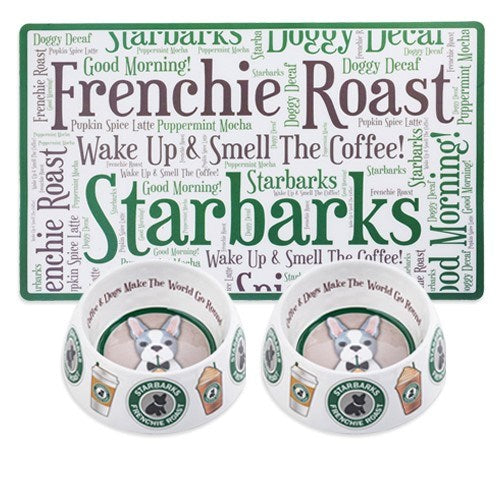 Starbarks Bowls & Mat Bundle by Haute Diggity Dog