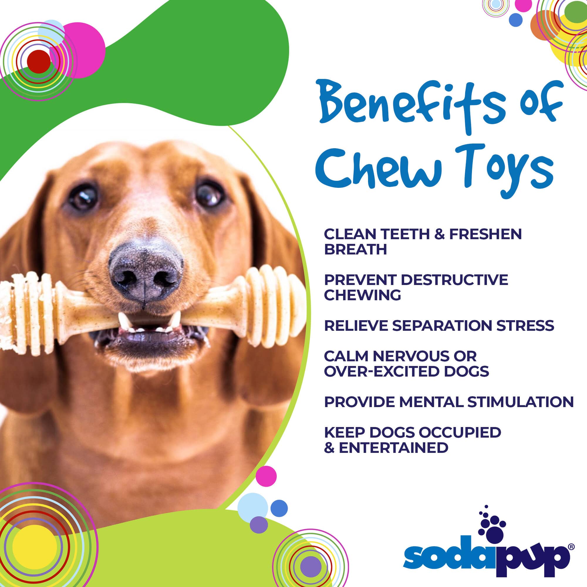 SodaPup Honey Bone Nylon Dog Toy Aggressive Chewers | Indestructible USA Made