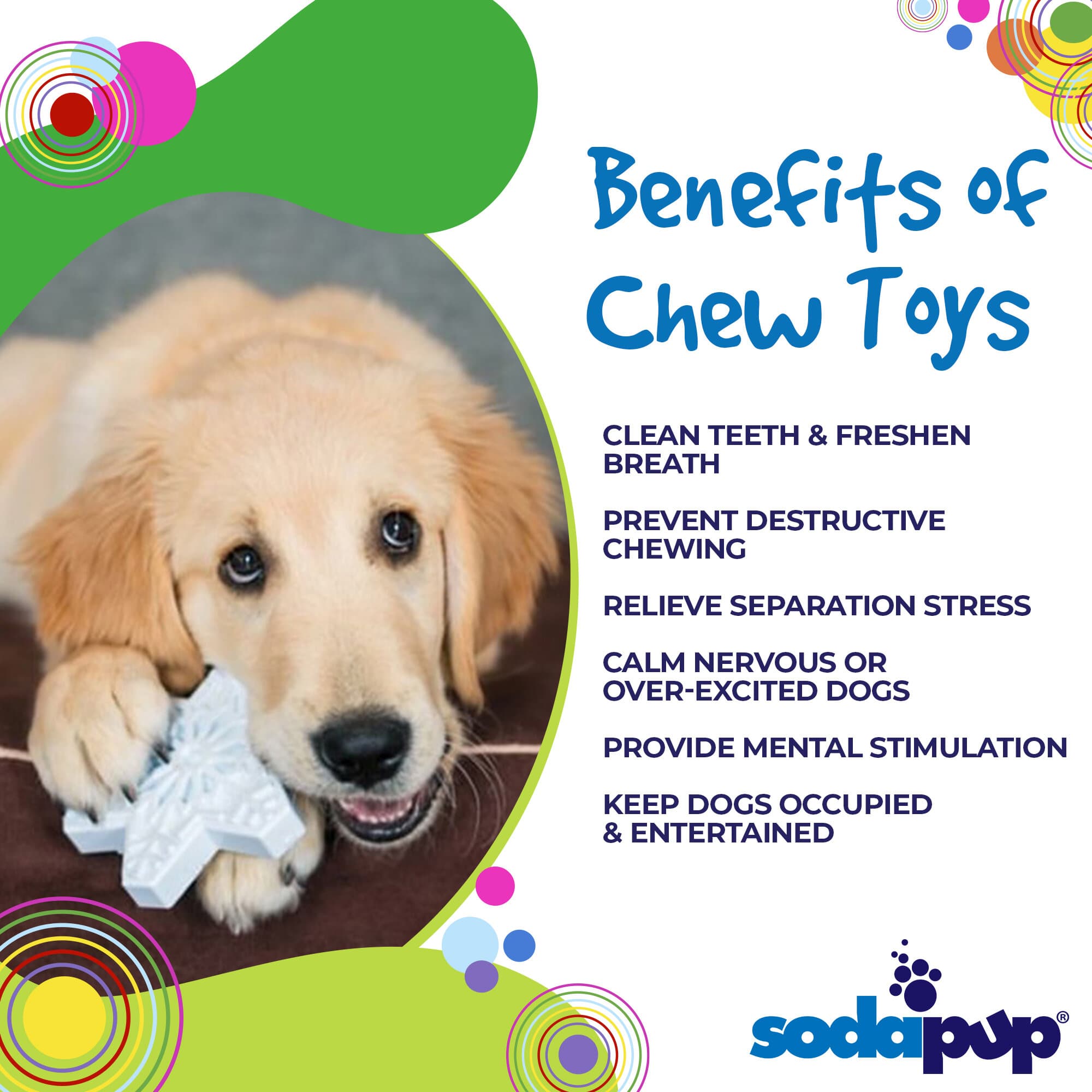 SodaPup Snowflake Nylon Dog Chew Toy Aggressive Chewers | USA Made & FDA Compliant