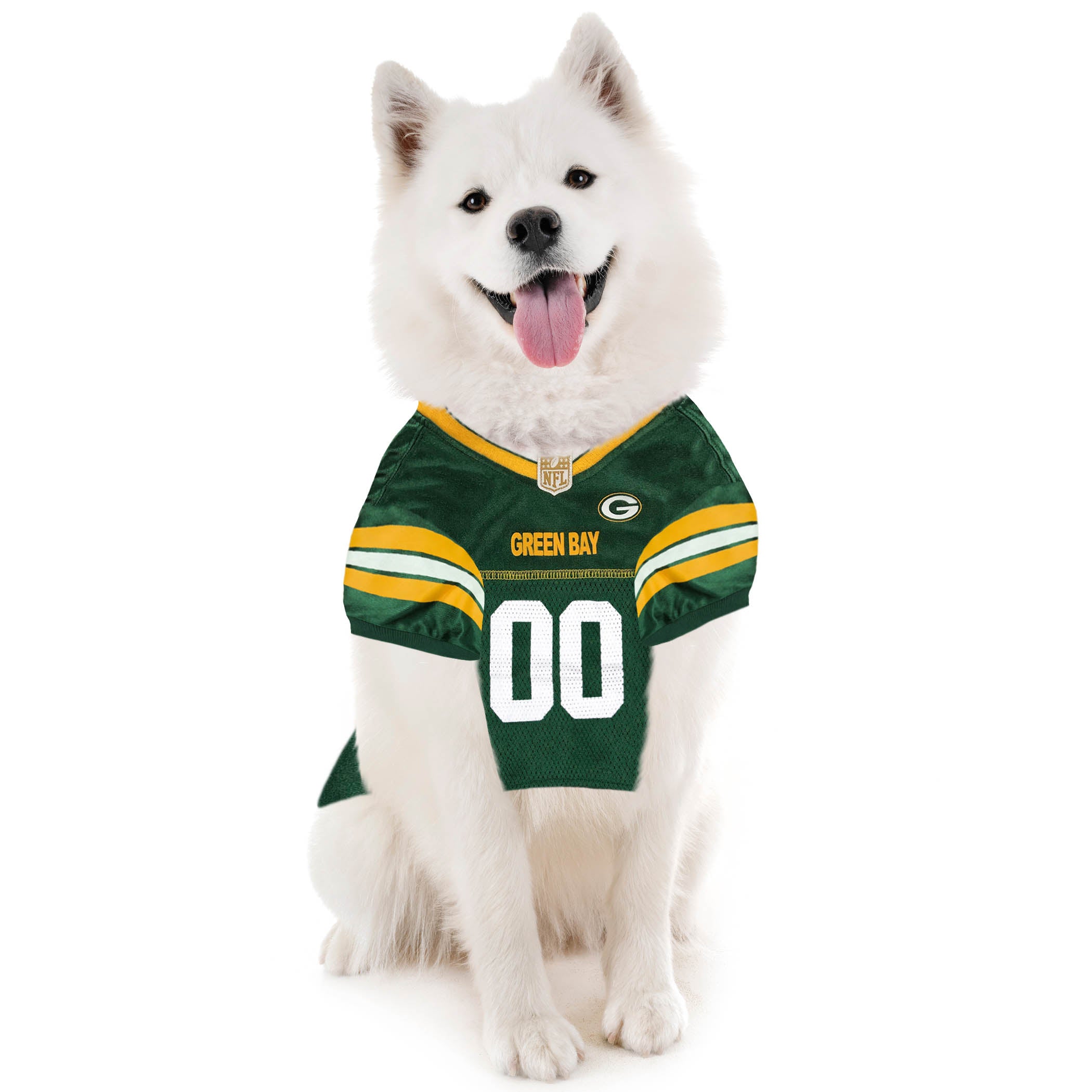 Green Bay Packers Pet Striped Jersey - Image 3