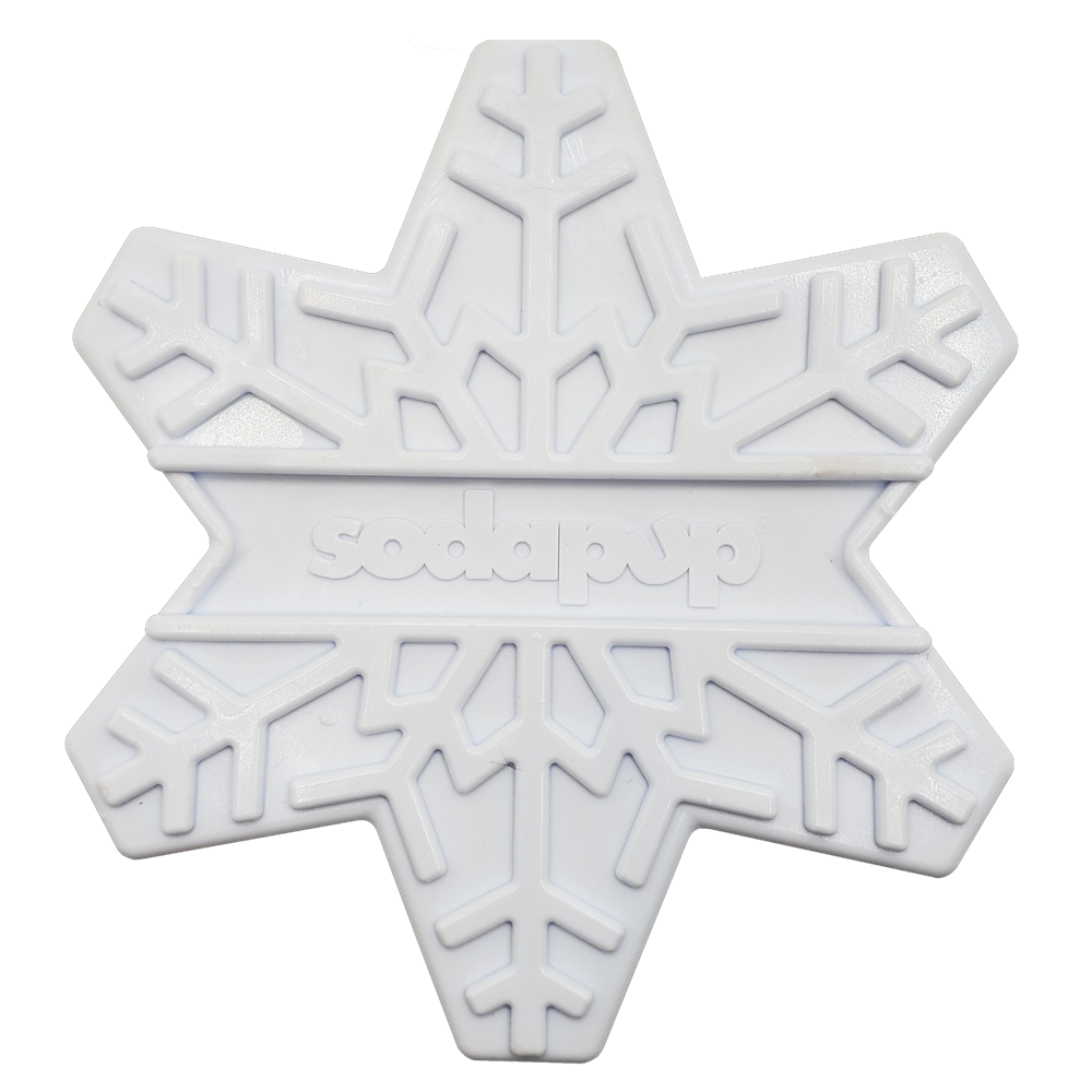 SodaPup Snowflake Nylon Dog Chew Toy Aggressive Chewers | USA Made & FDA Compliant White
