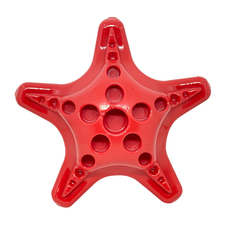 SodaPup Starfish Nylon Dog Chew Toy Aggressive Chewers | USA Made Red