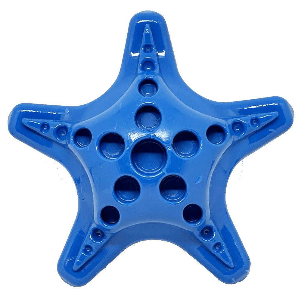 SodaPup Starfish Nylon Dog Chew Toy Aggressive Chewers | USA Made Blue