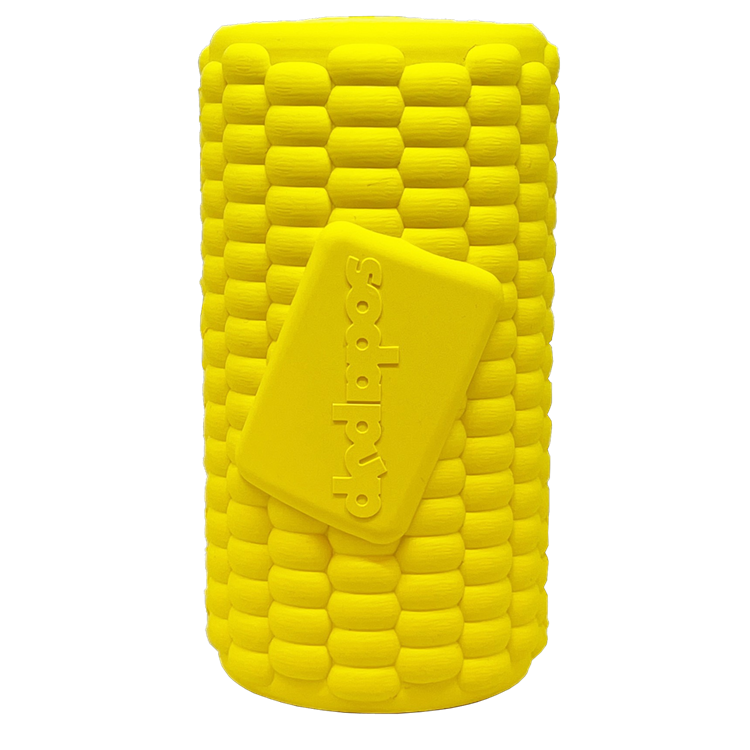 SodaPup Corn Cob Dog Toy Durable Rubber Treat Dispenser | USA Made Medium