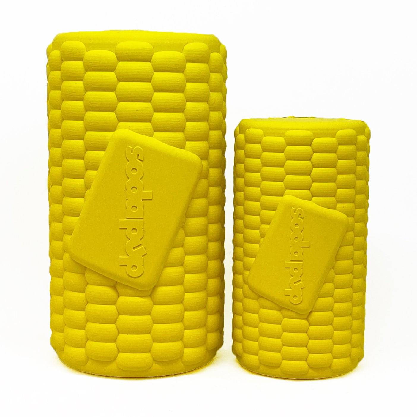 SodaPup Corn Cob Dog Toy Durable Rubber Treat Dispenser | USA Made Large
