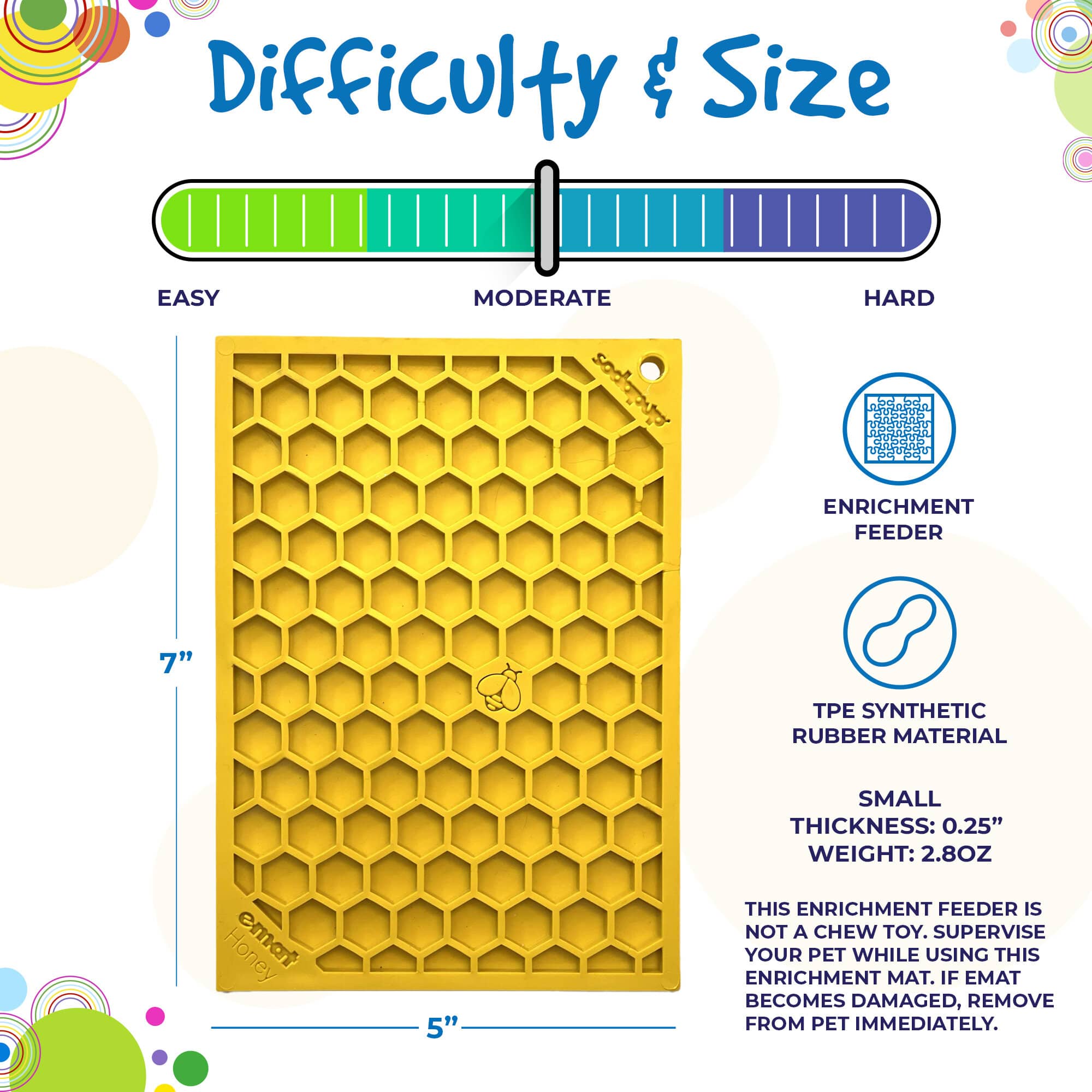 SodaPup Honeycomb eMat Enrichment Lick Mat Dogs Cats | Toy Anxiety Relief