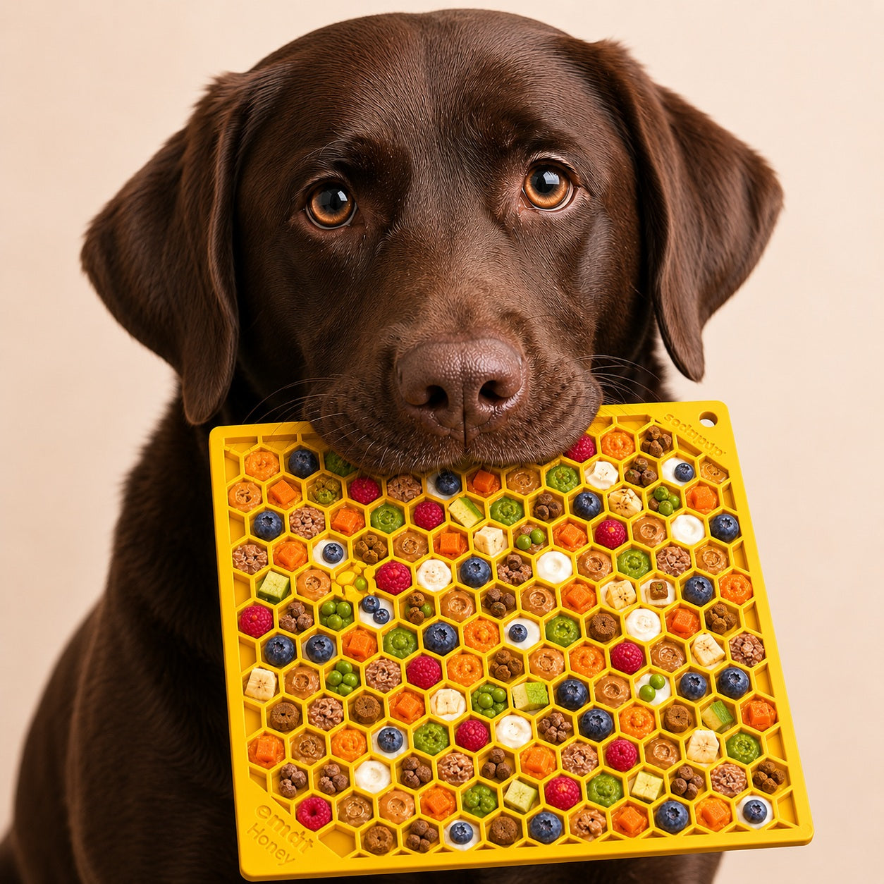 SodaPup Honeycomb eMat Enrichment Lick Mat Dogs Cats | Toy Anxiety Relief