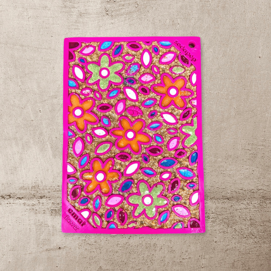 Flower Power emat - Enrichment Lick Mat for Dogs and Cats | Flower Design | USA Made - Image 2