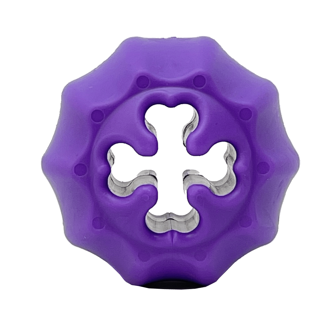 SodaPup Cross Bones Bully Stick Holder & Chew Toy Heavy Chewers | Purple USA Made Crossed & Treat Dispenser