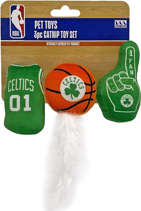 Boston Celtics 3 pc Cat Nip Toy Set