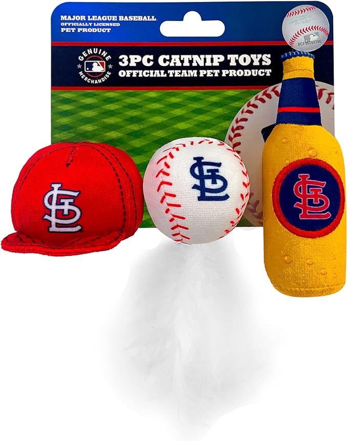 St. Louis Cardinals 3 pc Cat Nip Toy