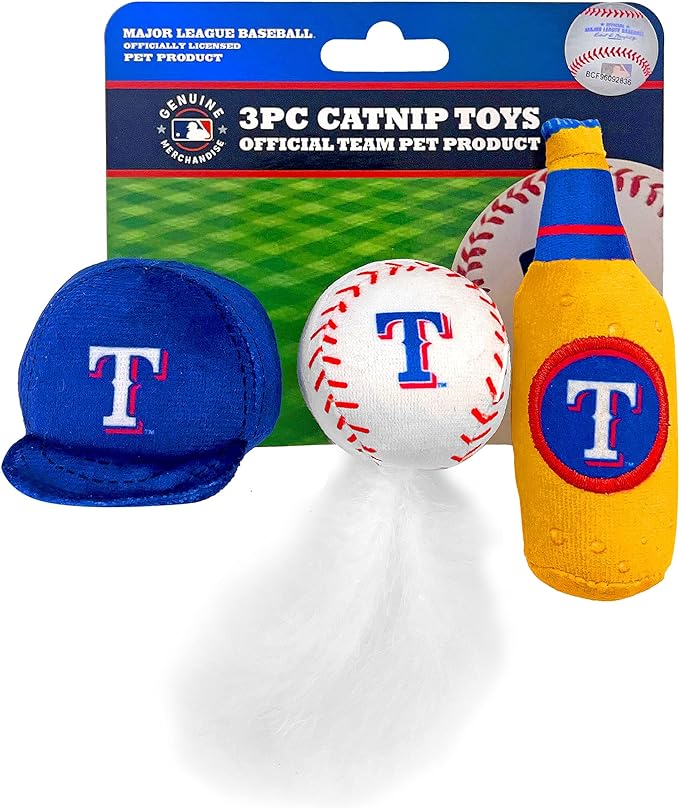 Texas Rangers 3 pc Cat Nip Toy Set