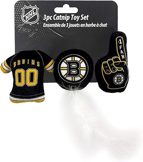 Boston Bruins 3 pc Cat Nip Toy