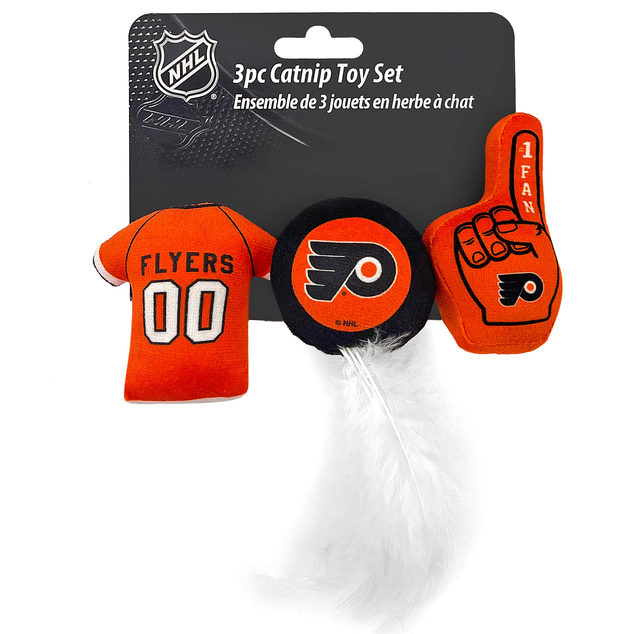 Philadelphia Flyers 3 pc Cat Nip Toy Set
