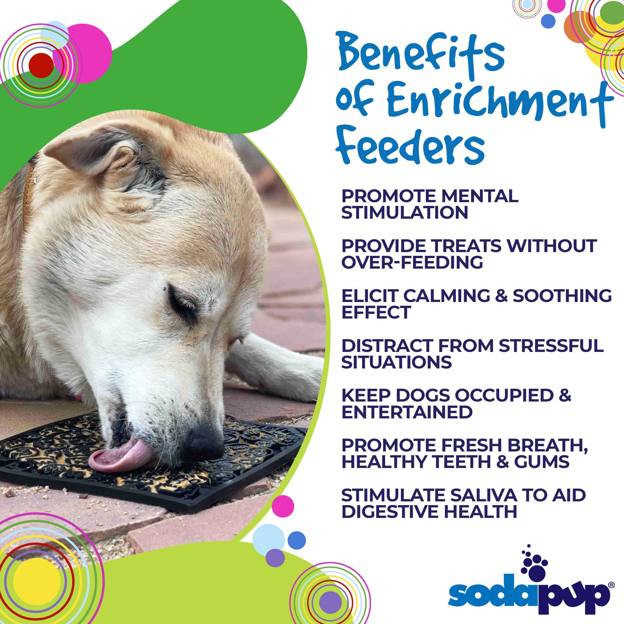 SodaPup Zombie eMat Enrichment Lick Mat Dogs Cats | Halloween Skull Design