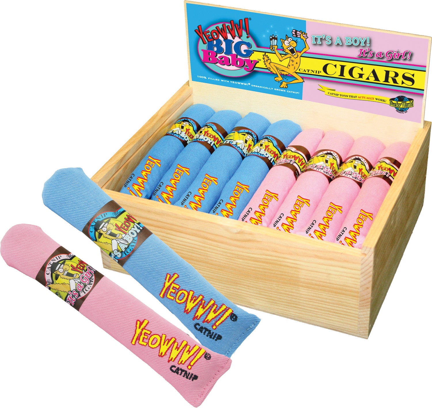 24 Cigars "Pink and Blue" with Birch Wood Box