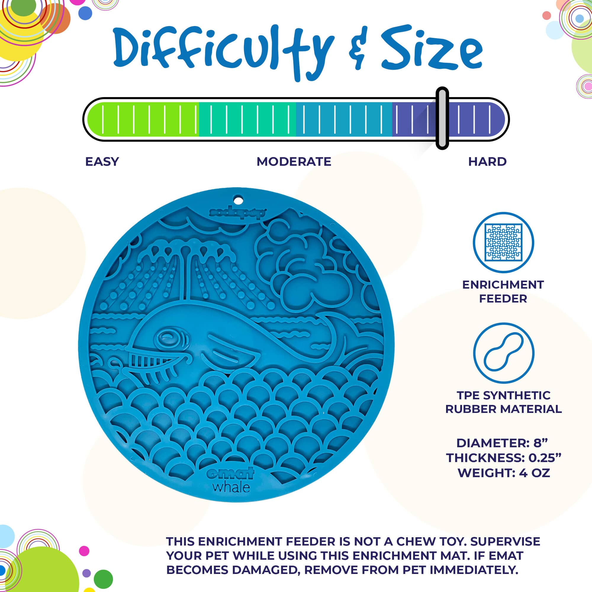 SodaPup Whale & Duckies Dog Lick Mat Bundle | 2-Pack Bathtub eMat Suction Cups