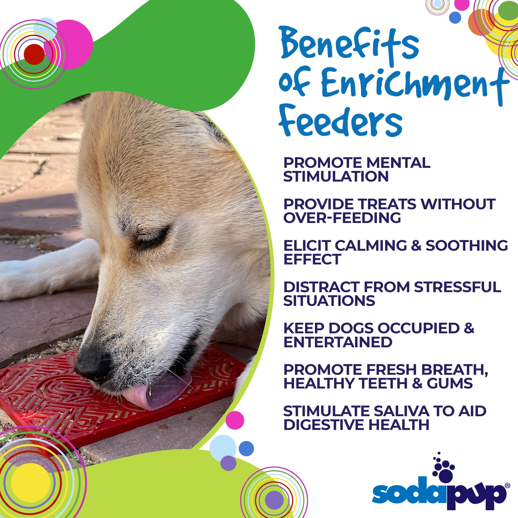 SodaPup Love eMat Enrichment Lick Mat Dogs Cats| Heart Design |