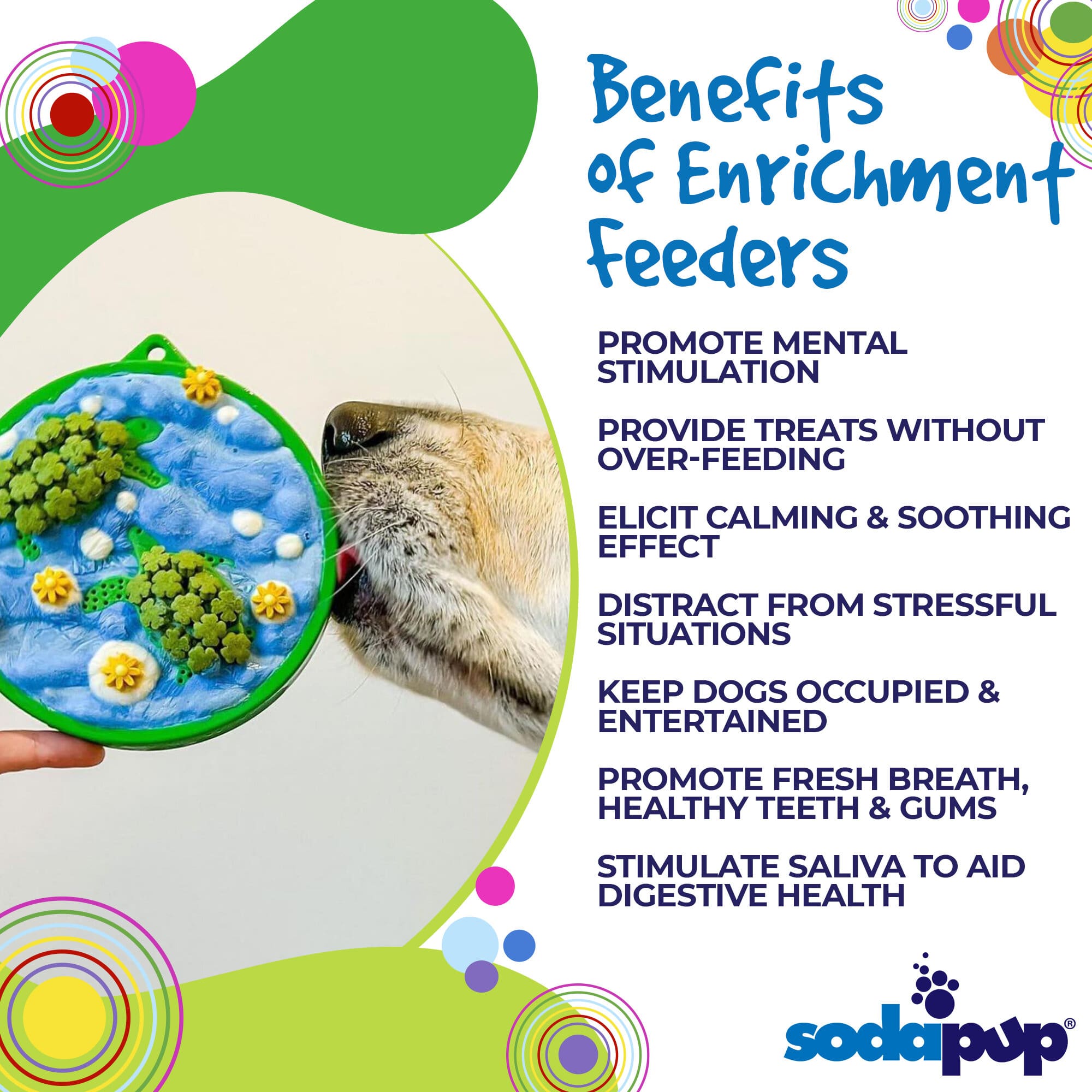 SodaPup Water Nylon eCoin Durable Enrichment Snacking Coin Dogs | USA-Made Lick Mat Alternative
