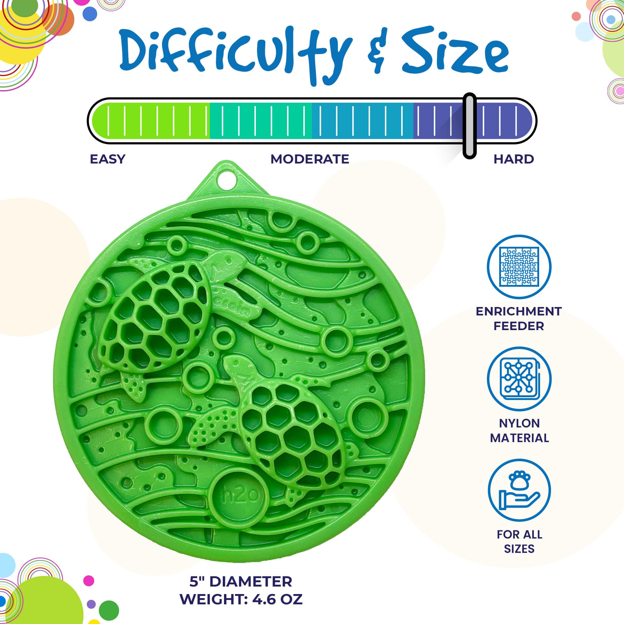 SodaPup Water Nylon eCoin Durable Enrichment Snacking Coin Dogs | USA-Made Lick Mat Alternative