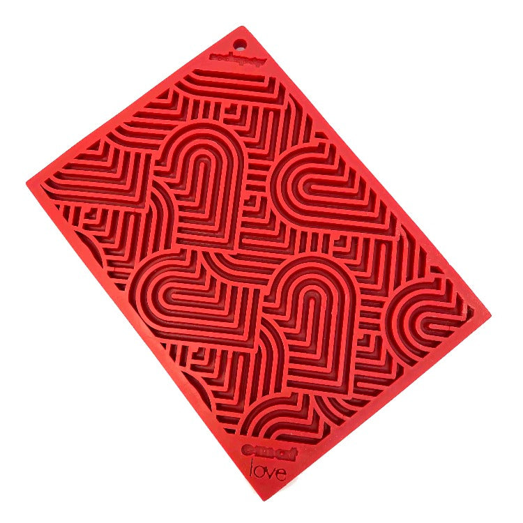 SodaPup Love eMat Enrichment Lick Mat Dogs Cats| Heart Design |