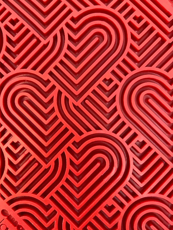 SodaPup Love eMat Enrichment Lick Mat Dogs Cats| Heart Design |