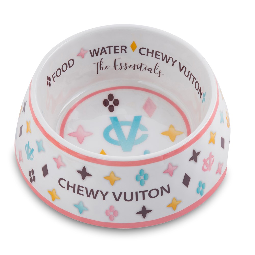 White Chewy Vuiton Bowl - Small (CASE OF 2) by Haute Diggity Dog - Image 4