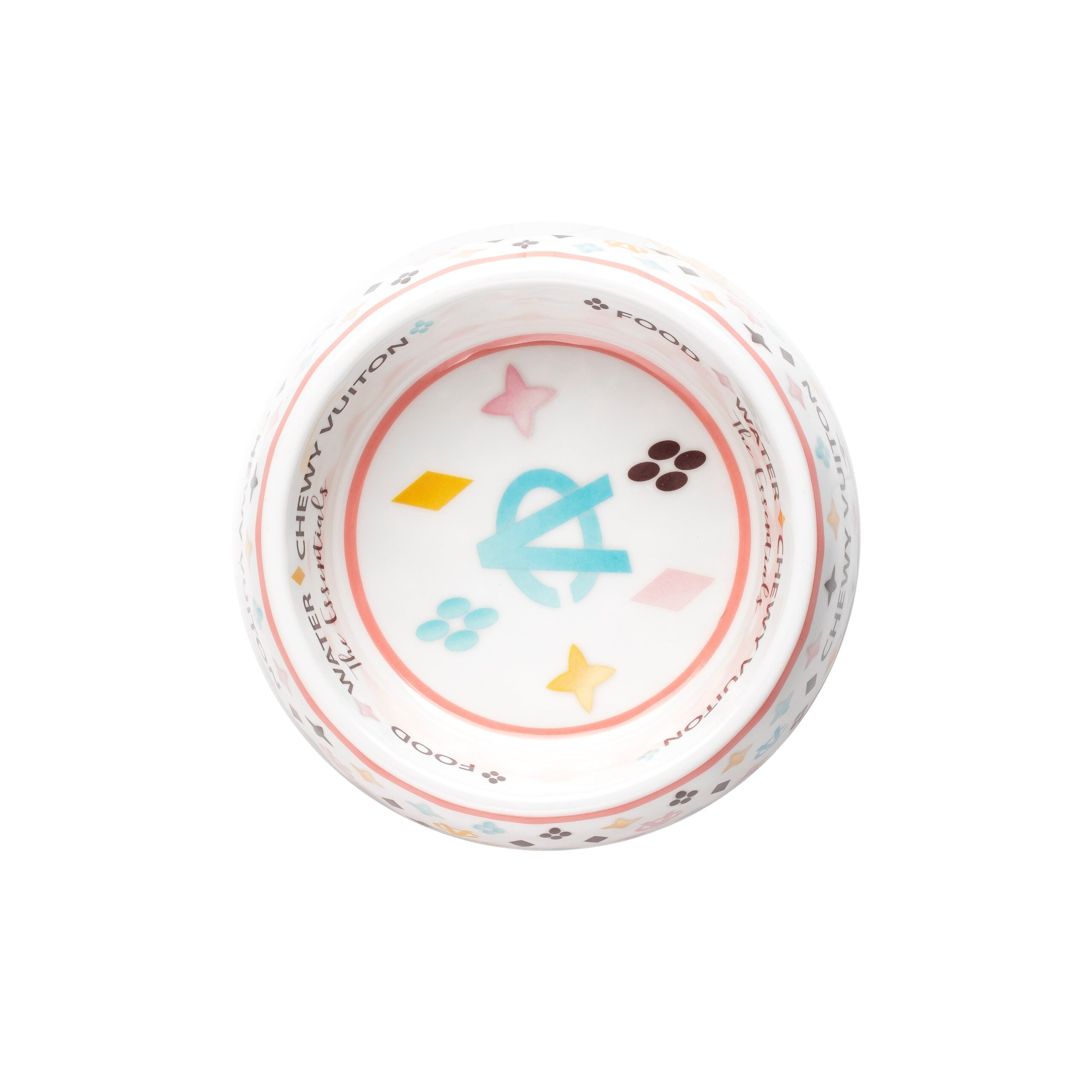 White Chewy Vuiton Bowl - Small (CASE OF 2) by Haute Diggity Dog - Image 3