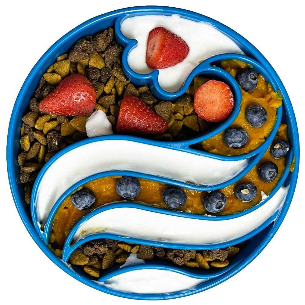 SodaPup Wave eBowl Deep Slow Feeder Dog Bowl Enrichment | Made USA