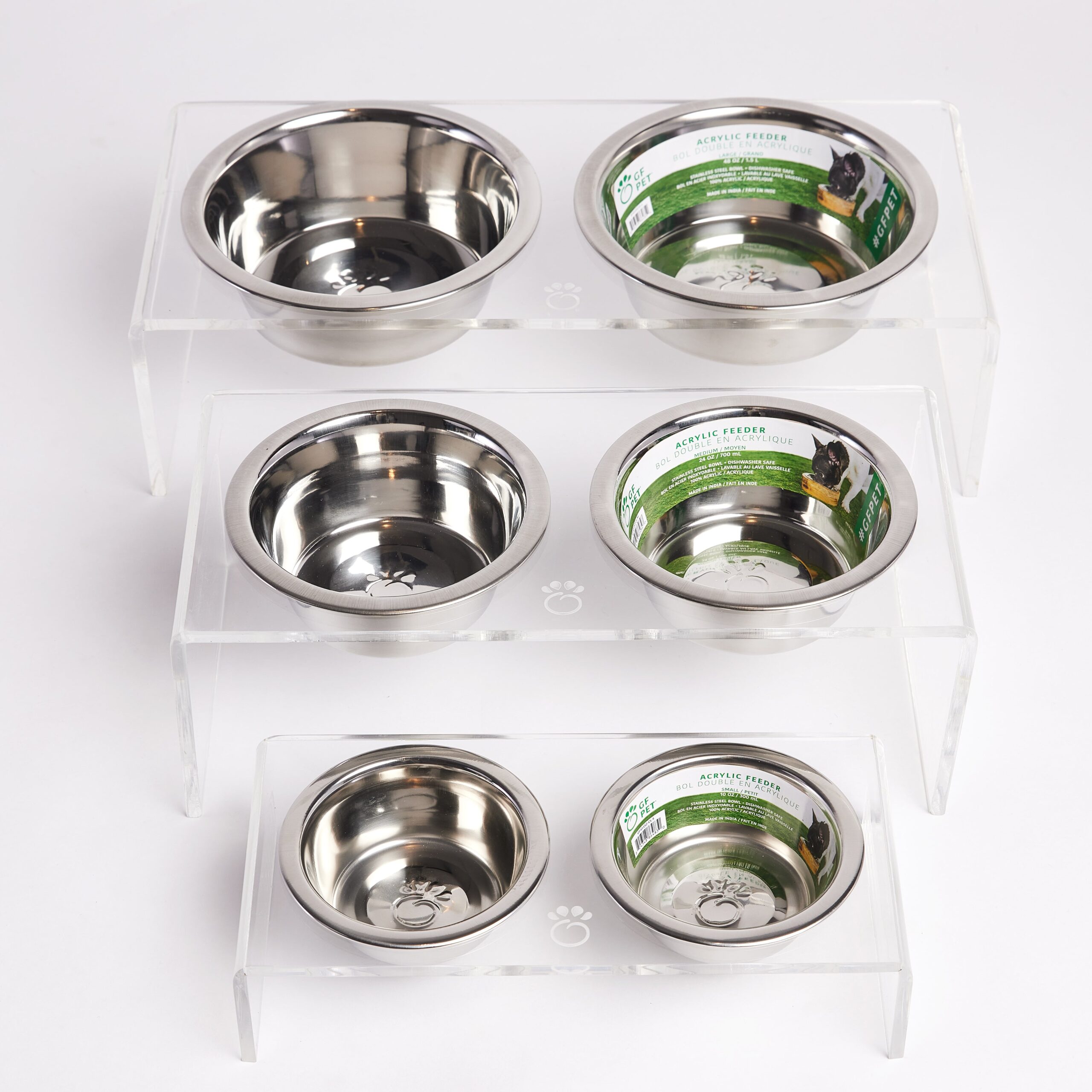 Acrylic Double Feeder - Clear - Image 2