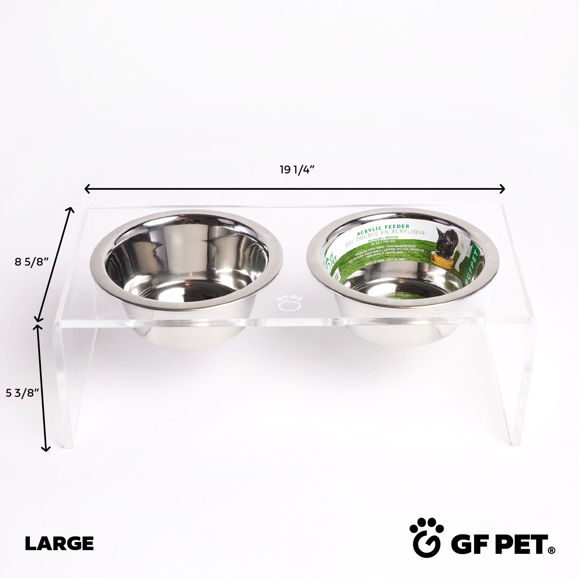 Acrylic Double Feeder - Clear - Image 6