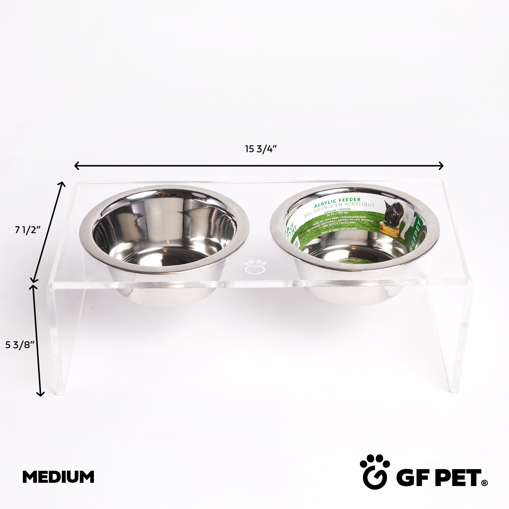 Acrylic Double Feeder - Clear - Image 7