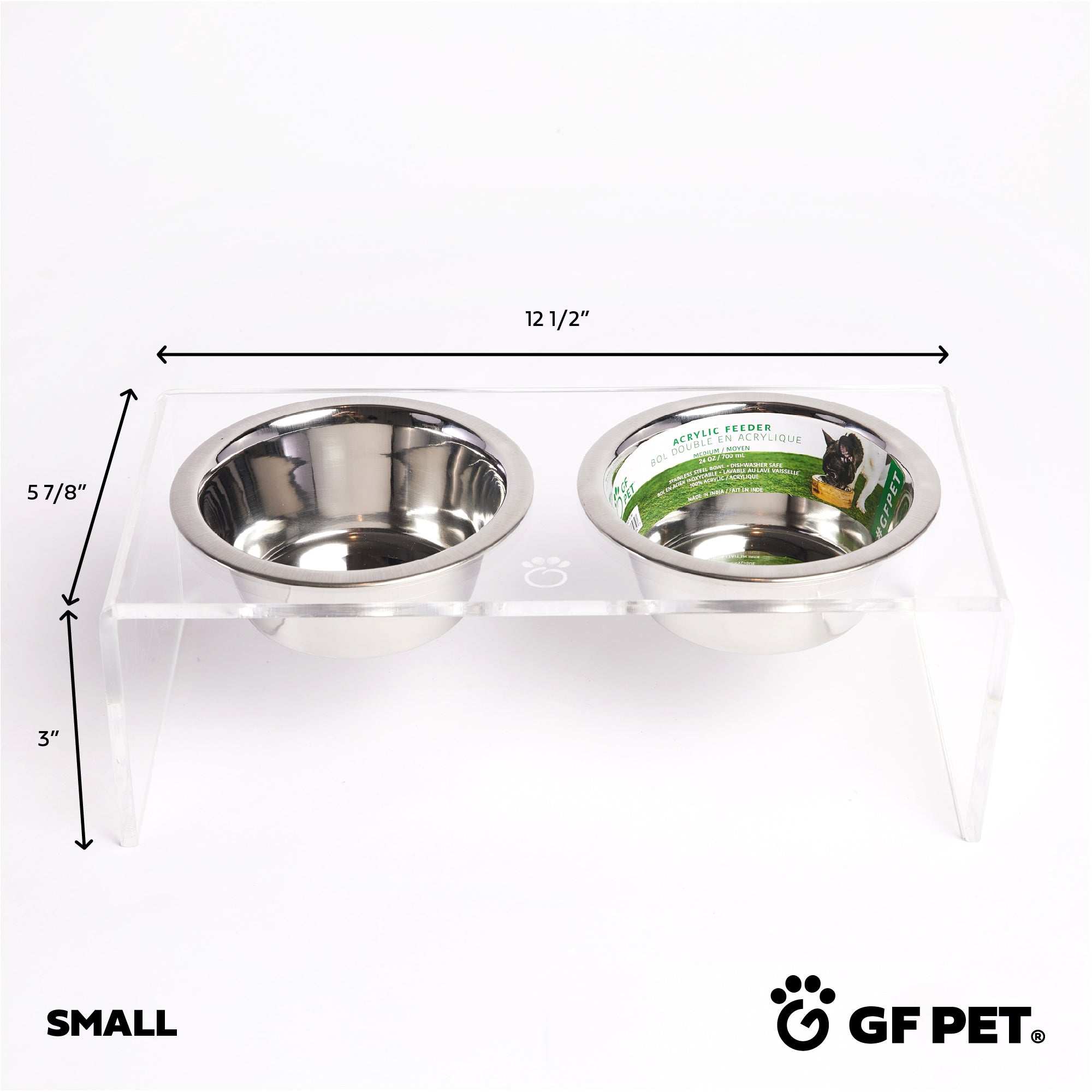 Acrylic Double Feeder - Clear - Image 8