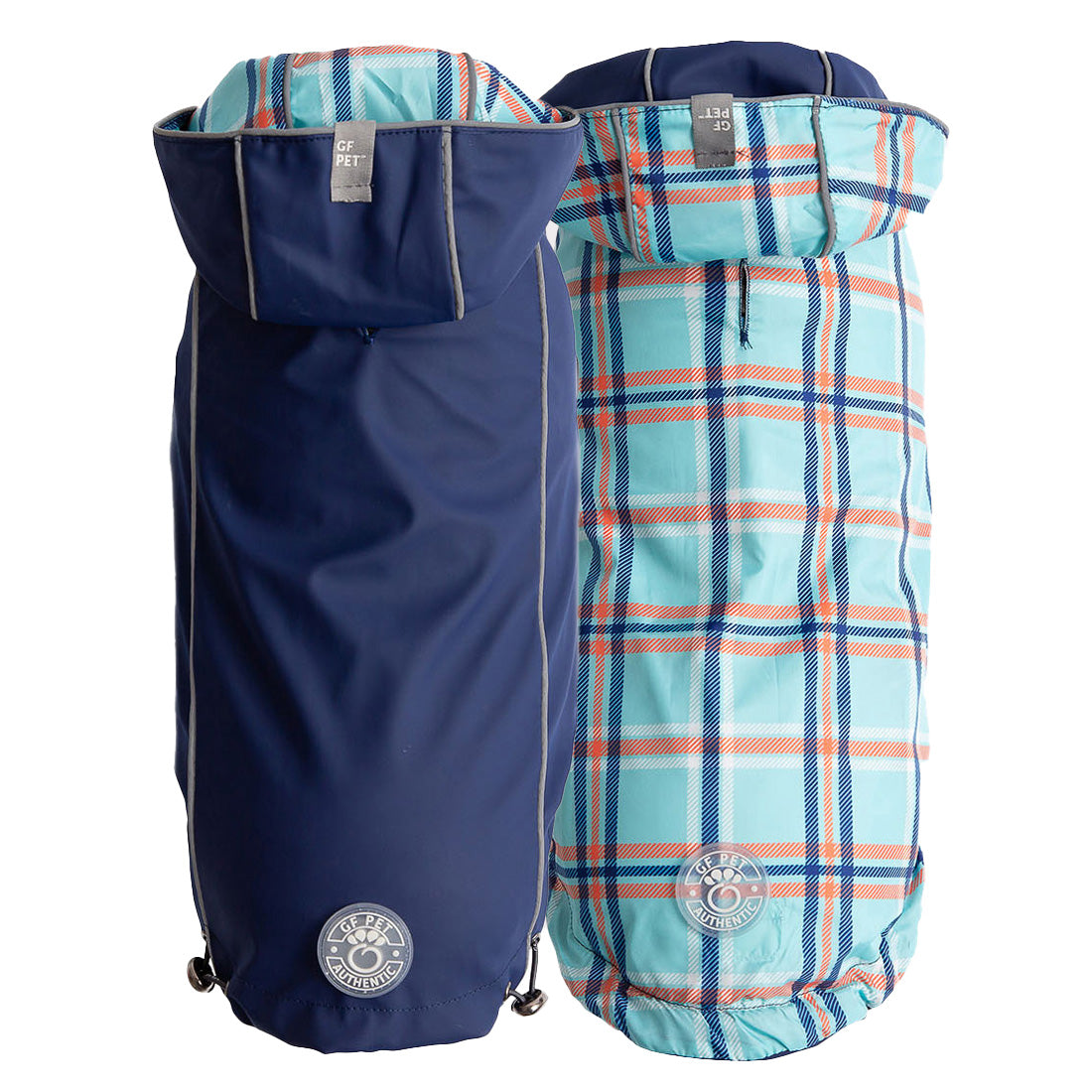 Reversible Elasto-Fit Raincoat - Navy - Image 7