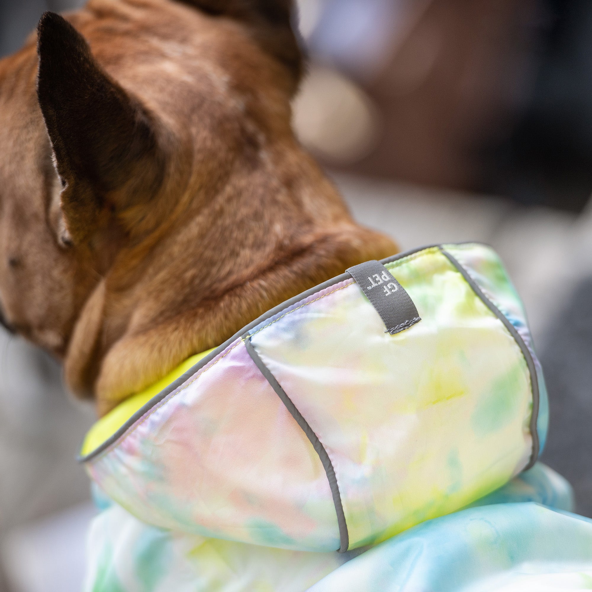 Reversible Raincoat - Neon Yellow with Tie Dye - Image 7