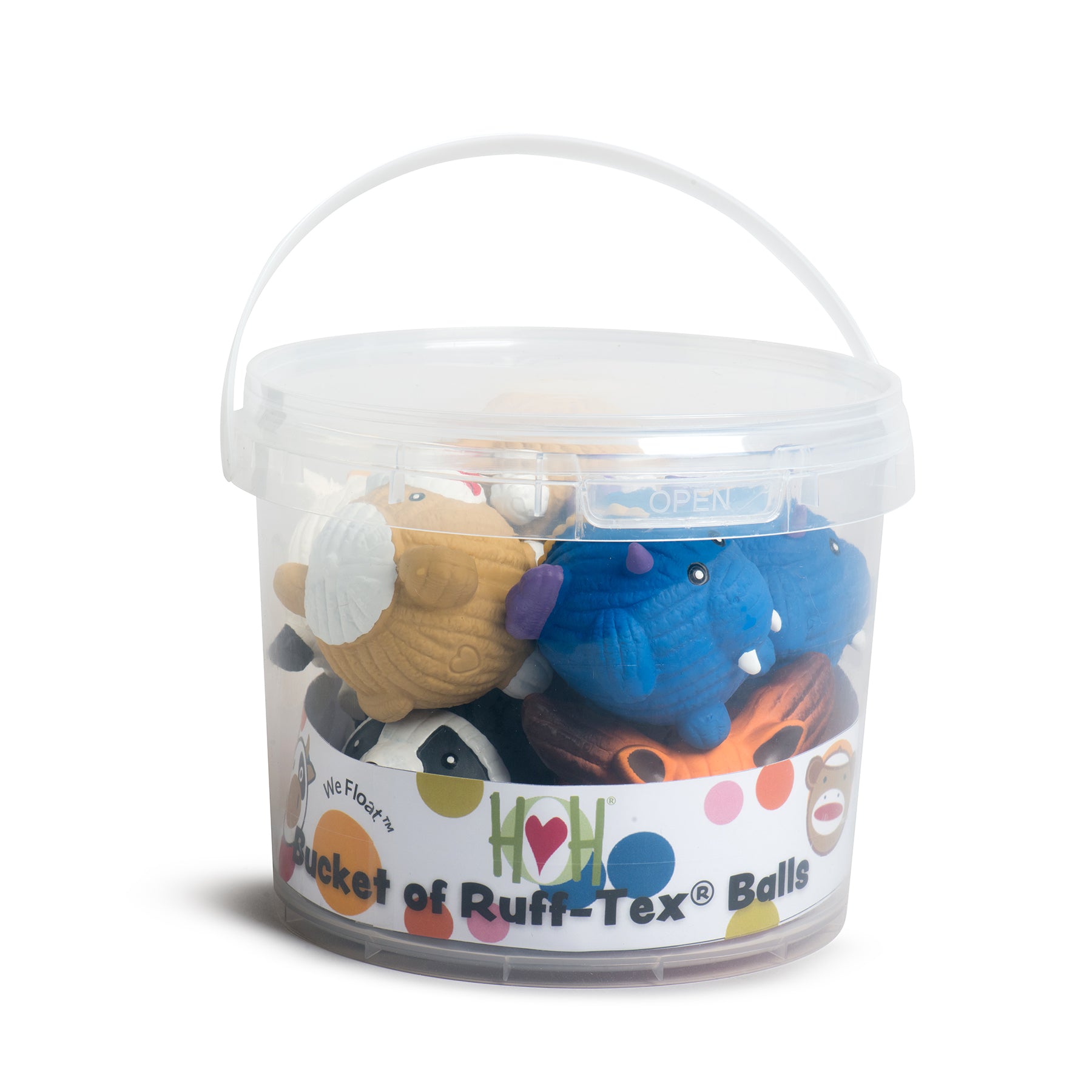 Assorted Bucket of Ruff-Tex® Balls Dog Toys, Small (10pk) - Image 2