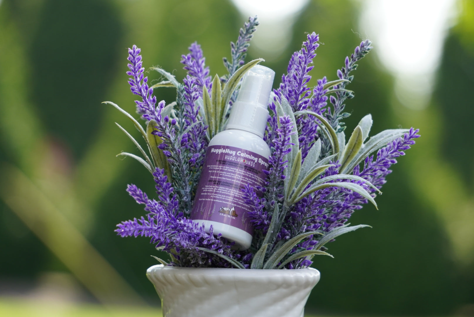 HuggleHug™ Lavender Bone & 2oz Calming Spray Set Dog Toy - Image 2