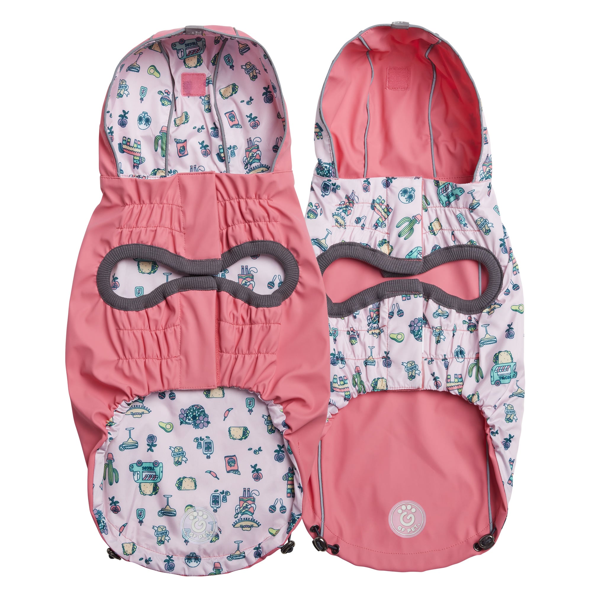 Reversible Elasto-Fit Raincoat - Pink/Pink - Image 2