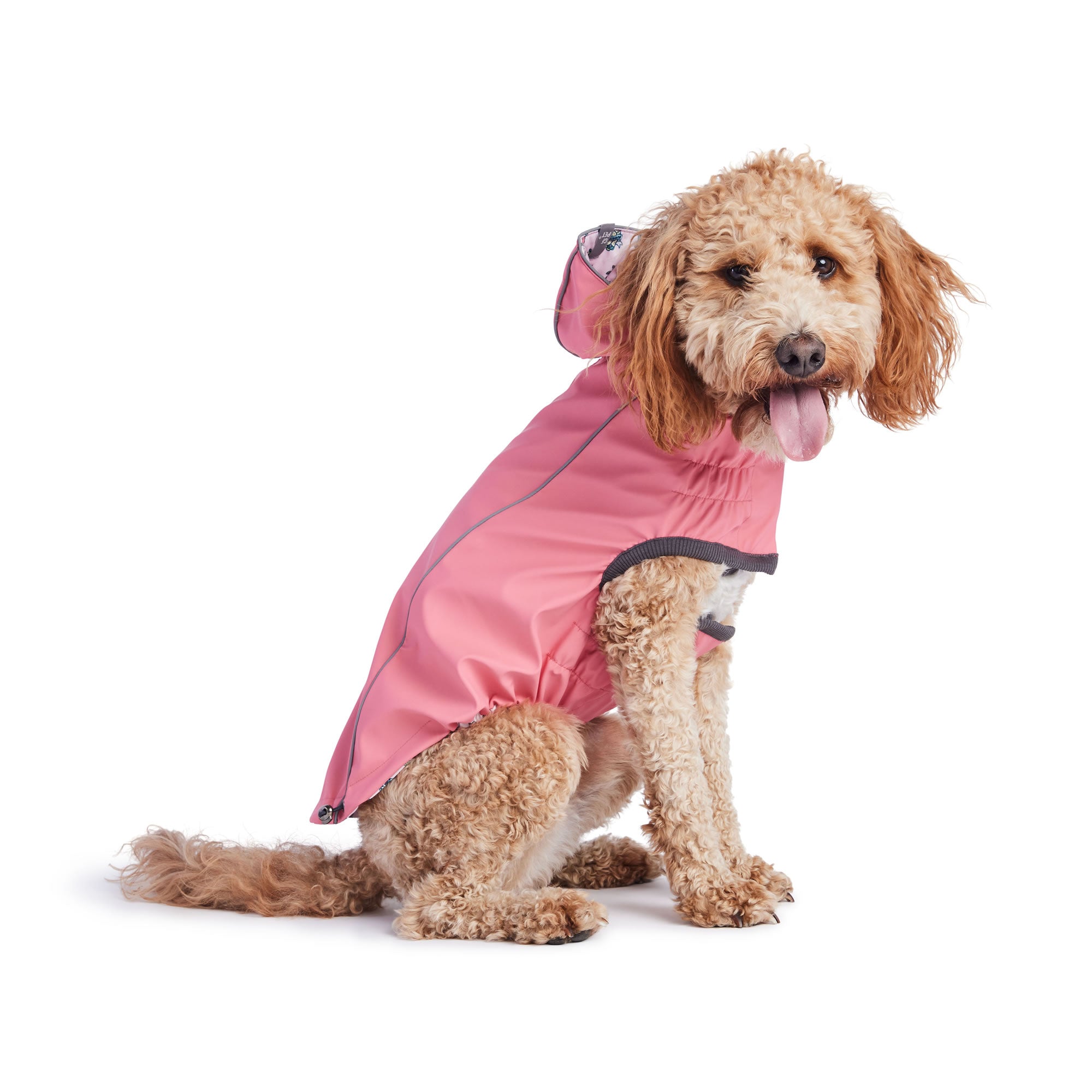 Reversible Elasto-Fit Raincoat - Pink/Pink - Image 3